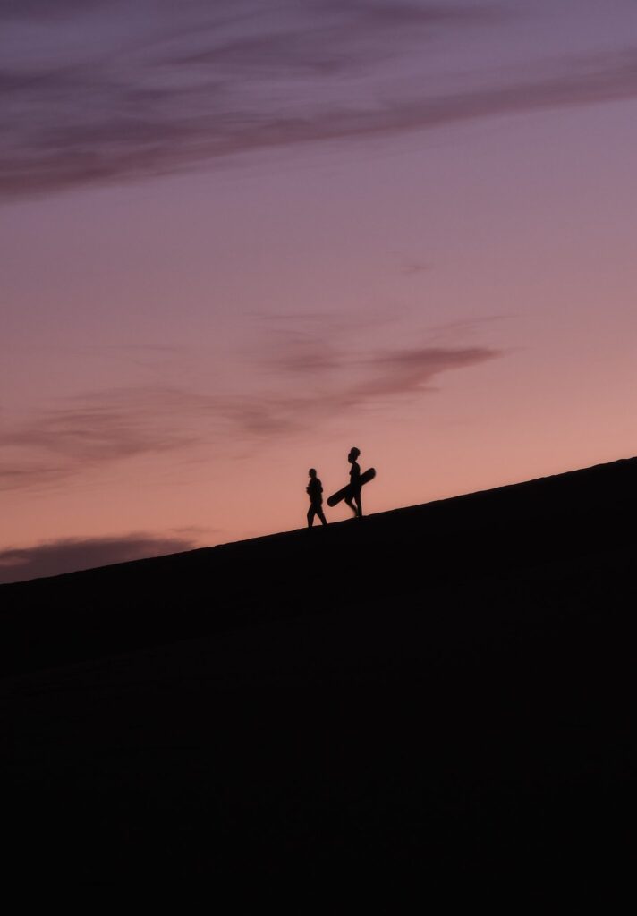 Desierto de Merzouga con cielo rosa