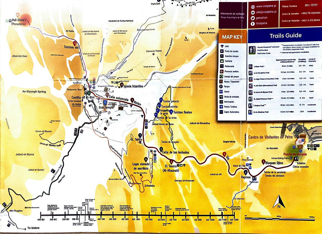 Mapa de Petra